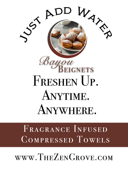 Bayou Beignets Compressed Towels - Renee Lane Company