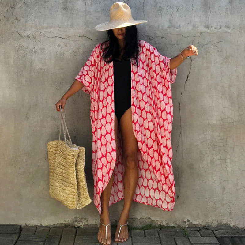 Beach Cover Ups for Swimwear Women Black Tie Dye Kimono Swimsuit Cape Summer Dress 2022 Beachwear Outfits Sales - Renee Lane Company