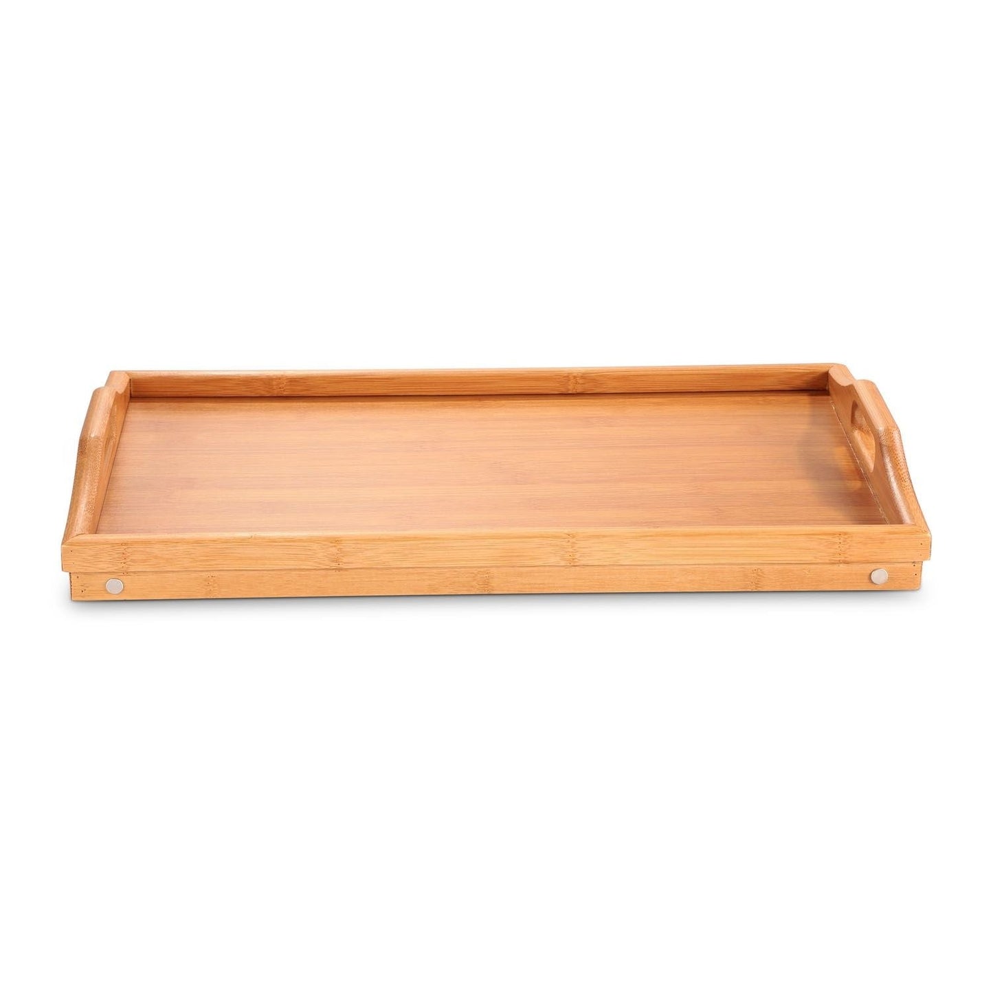 Bed Tray Table Breakfast Tray Bamboo Folding Bed Table Serving Snack Tray Desk with Handles - Renee Lane Company