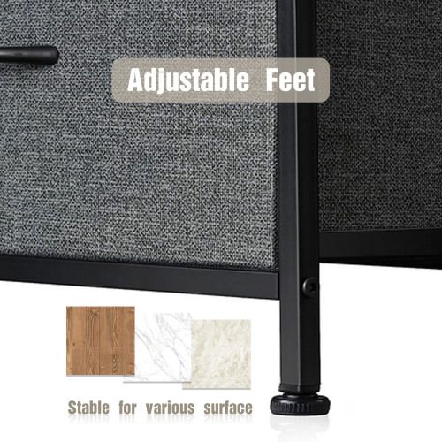 Bedside Table For Bedroom With 10 Fabric Drawers Storage Cabinet Steel Frame Closet For Clothes Storage Display Cabinet - Renee Lane Company