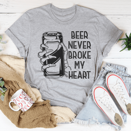 Beer Never Broke My Heart Skull T-Shirt - Renee Lane Company