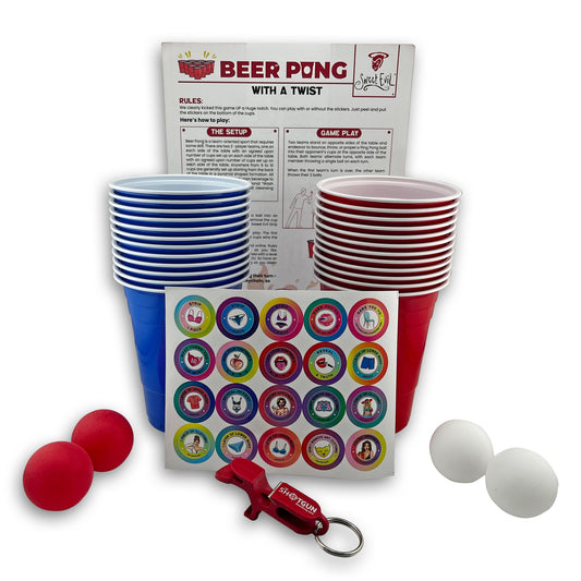 Beer Pong Set - Drinking Game Beer Pong - Renee Lane Company