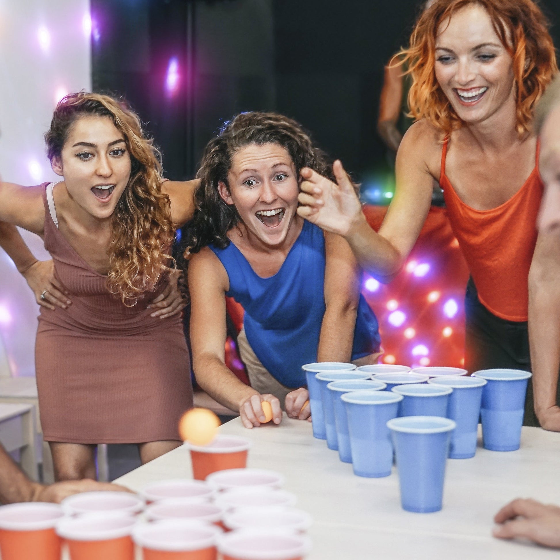 Beer Pong Table Mat Drinking Game - Strip Beer Pong - Renee Lane Company