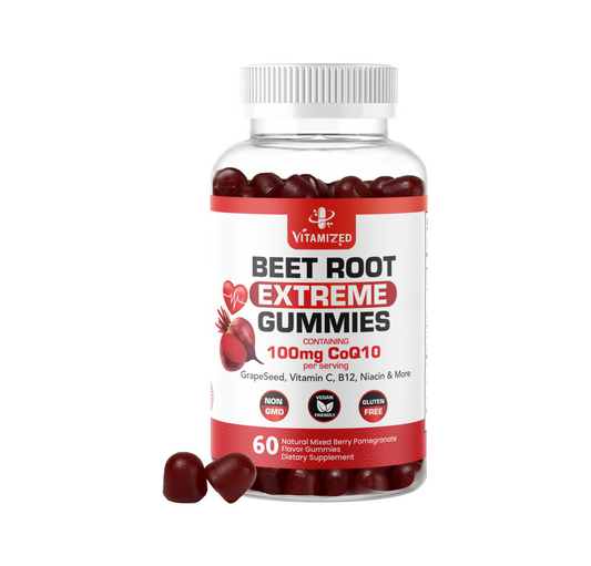 Beet Root Extreme Gummies with CoQ10, 60 Count - Renee Lane Company