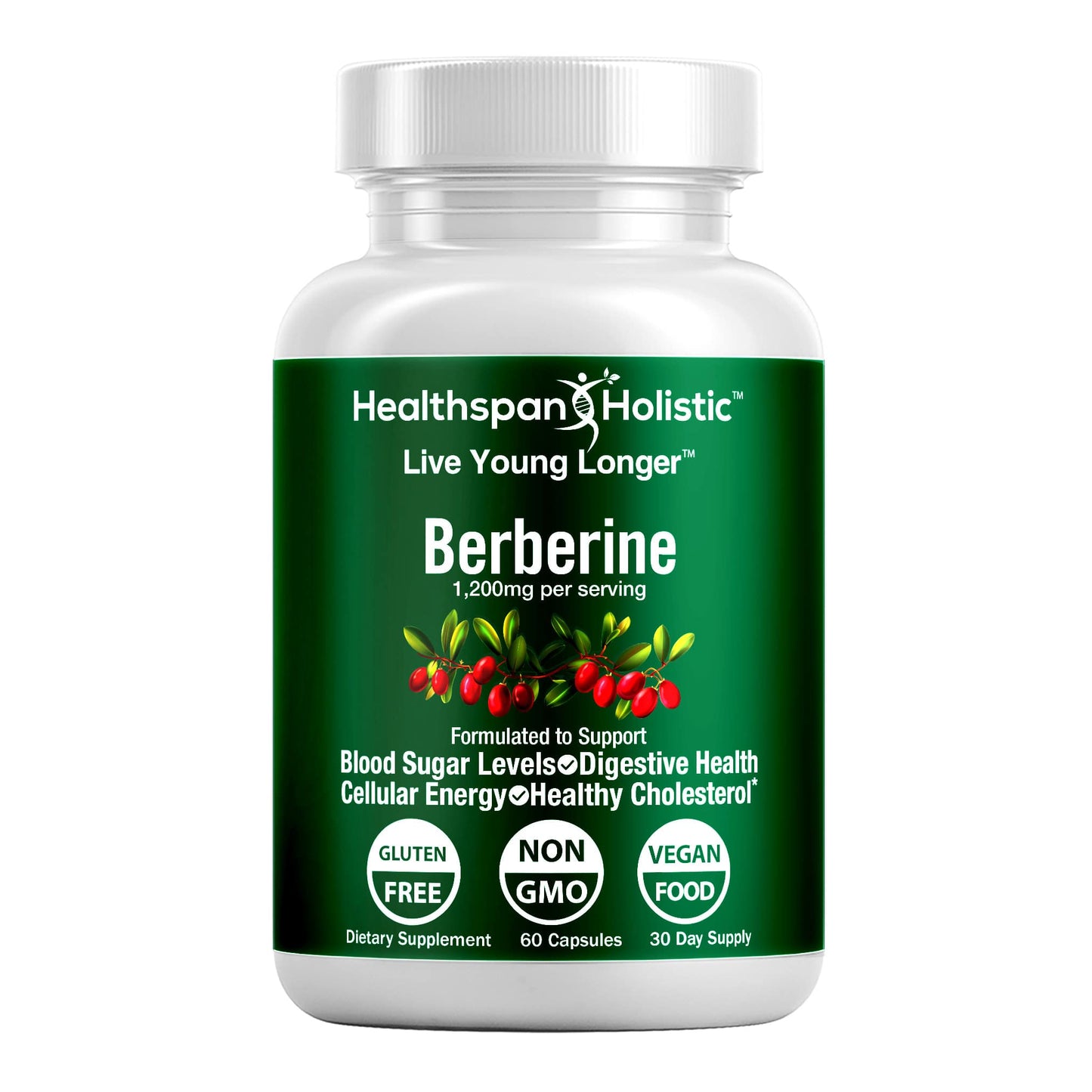 Berberine 60 Capsules - Renee Lane Company