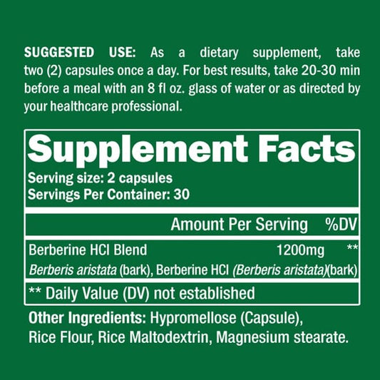 Berberine 60 Capsules - Renee Lane Company