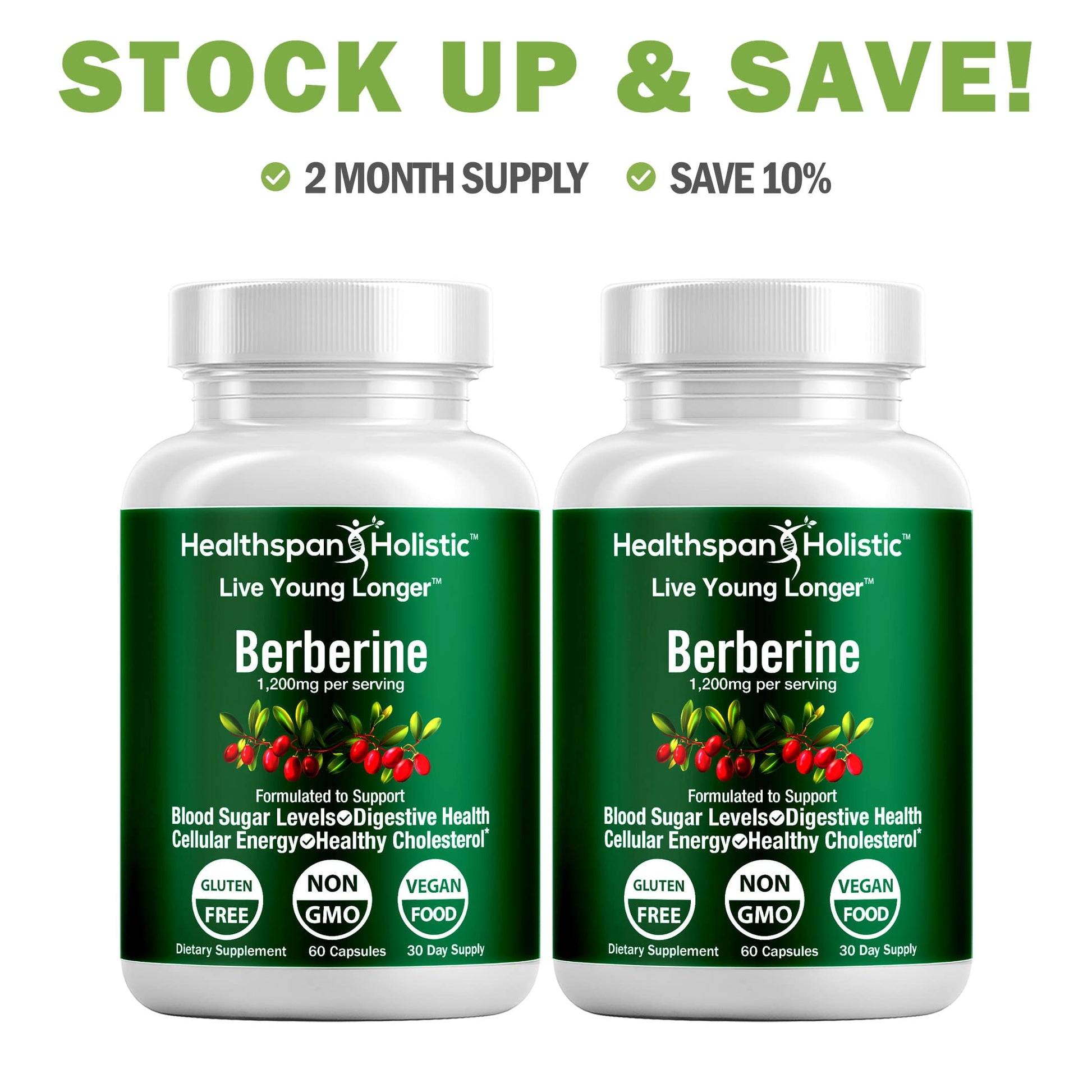 Berberine 60 Capsules - Renee Lane Company