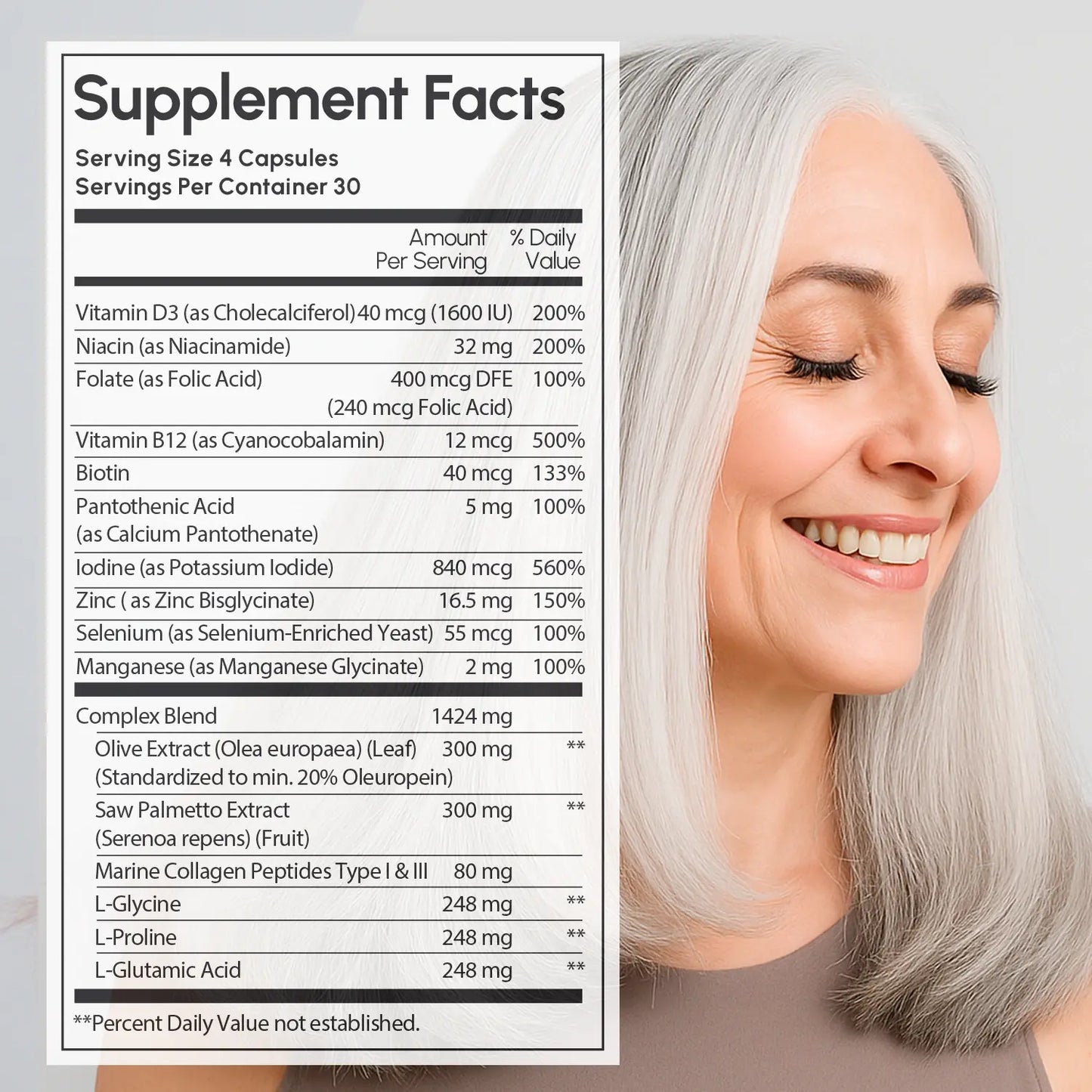 Biotin & Collagen Hair Growth Complex - Renee Lane Company