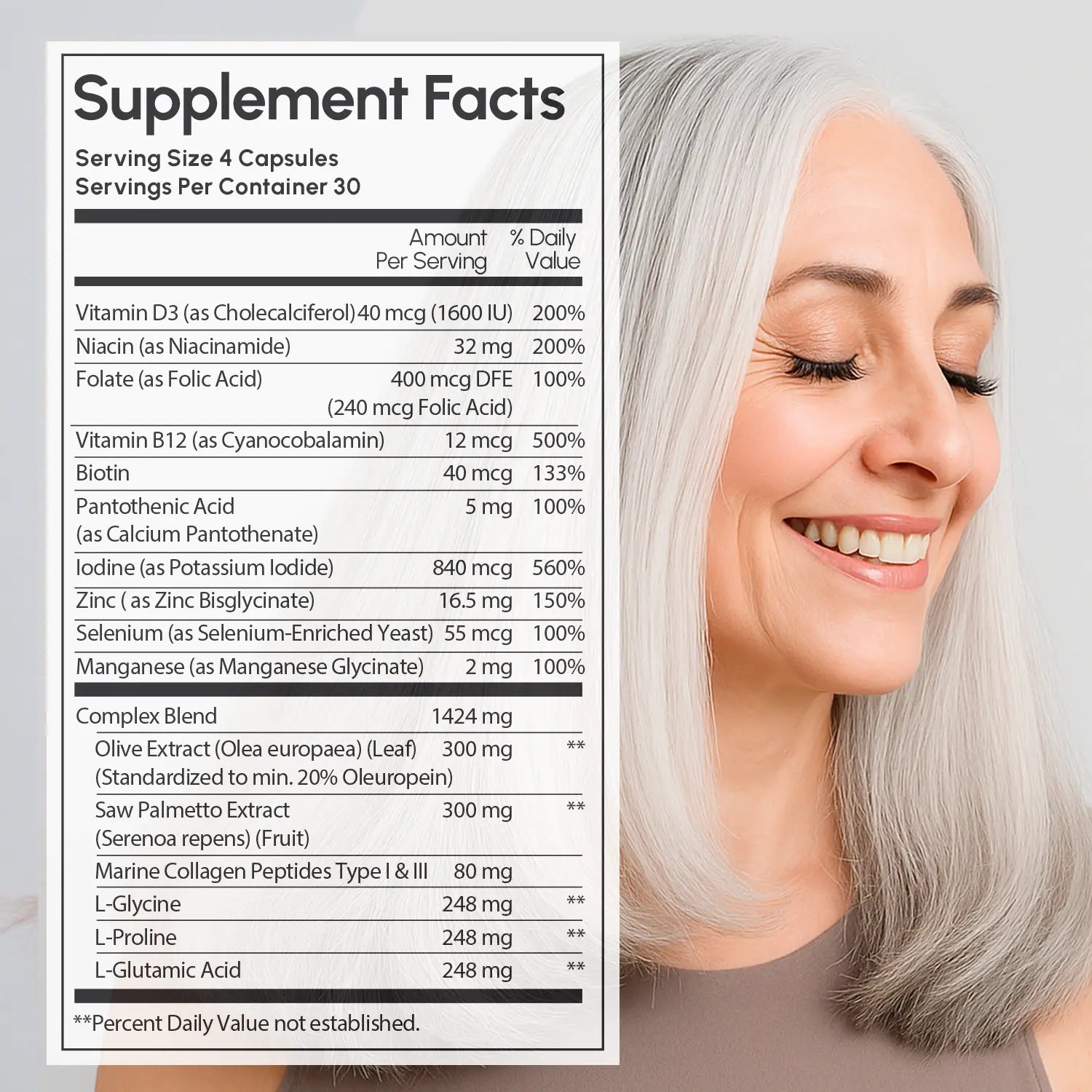 Biotin & Collagen Hair Growth Complex - Renee Lane Company