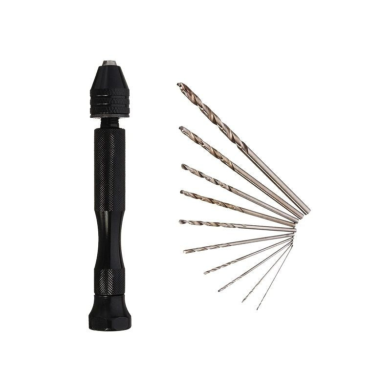 Black Hand Twist Drill 0.3-3.4mm Vajra Bodhi Woodworking Drilling Manual Punching Tool Twist Drill Set - Renee Lane Company