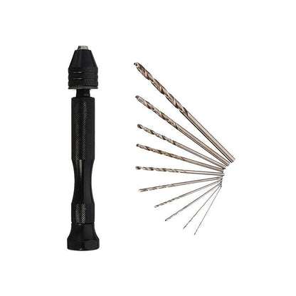 Black Hand Twist Drill 0.3-3.4mm Vajra Bodhi Woodworking Drilling Manual Punching Tool Twist Drill Set - Renee Lane Company