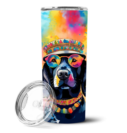 Black Labrador Hippie Dawg Stainless Steel Skinny Tumbler Vacuum Double Walled Reusable Insulated Tumbler Travel Cup for Coffee Cocktails Gift with Lid, 20 oz - Renee Lane Company
