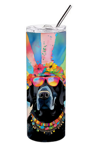Black Labrador Hippie Dawg Stainless Steel Skinny Tumbler Vacuum Double Walled Reusable Insulated Tumbler Travel Cup for Coffee Cocktails Gift with Lid, 20 oz - Renee Lane Company