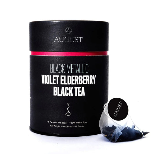 Black Metallic - Violet Elderberry Black Tea (15 Tea Bags) - Renee Lane Company