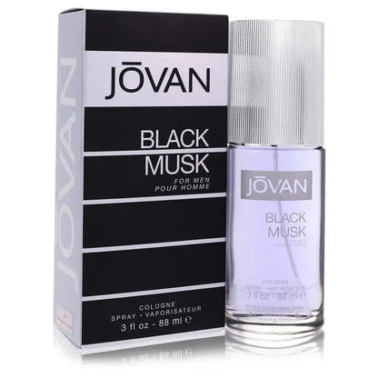 Jovan Black Musk men's cologne box and spray bottle, 3 fl oz (88 ml)