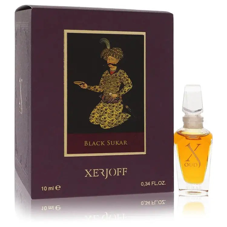 Black Sukar unisex perfume box, 10 ml, with Xerjoff label and full bottle