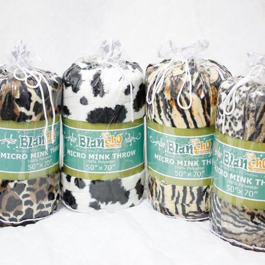 Blancho Bedding - [Animal Dalmatian] Micro Mink Throw Blanket 14.5 OZ filling (50 by 70 inches) - Renee Lane Company
