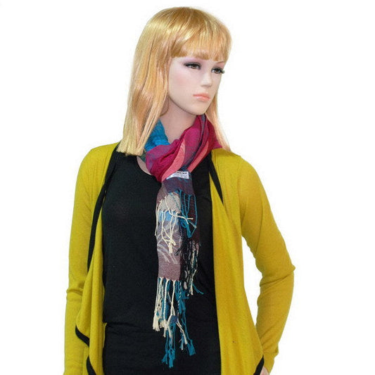 Blancho Bedding -Pa-a09-4 Moon & Stars & Roses Elegant Fashion Smooth Touch Tassel Ends Pashmina/Shawl/Scarf - Renee Lane Company