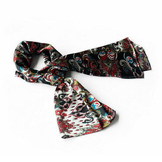 Blando Black & Blue Distinctive Stylish Paisley Pattern Fashion Soft Silky Scarf/Wrap/Shawl(Small) - Renee Lane Company