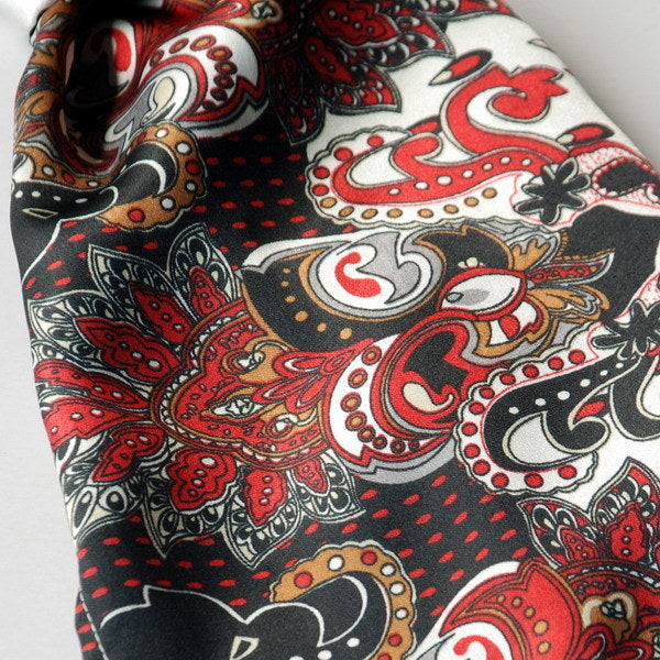 Blando Black Distinctive Stylish Paisley Pattern Fashion Soft Natural Silky Scarf/Wrap/Shawl(Small) - Renee Lane Company