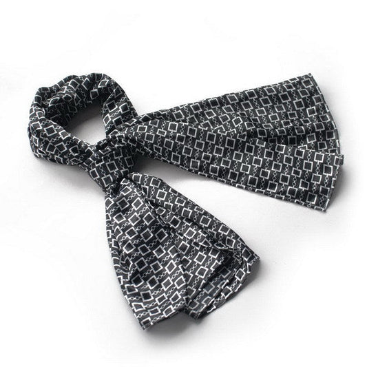 Blando Black Square Chain Design Fashion Luxuriant Silky Scarf/Wrap/Shawl(Small) - Renee Lane Company