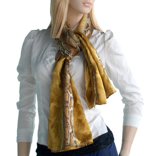 Blando Gold Boa Noble Fashion Delicately Soft Silky Scarf/Wrap/Shaw(Small) - Renee Lane Company