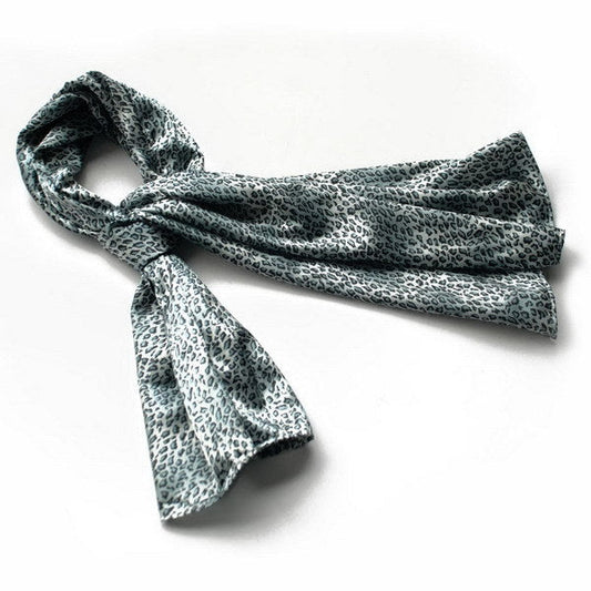 Blando Light Blue Leopard Stylish Delicately Soft Silky Scarf/Wrap/Shawl(Large) - Renee Lane Company