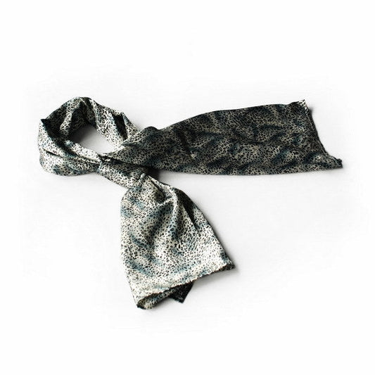 Blando Simple & Decent Cold Blue Tone Leopard Print Fashion Silk Scarf/Wrap/Shawl(Small) - Renee Lane Company
