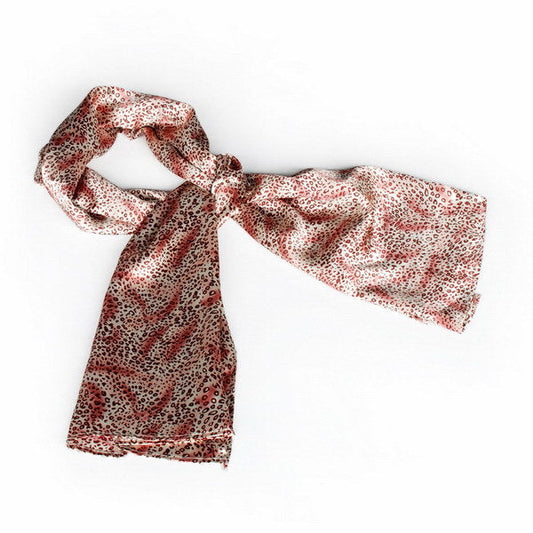 Blando Simple & Decent Warm Pink Tone Background Leopard Print Fashion Silk Scarf/Wrap/Shawl(Small) - Renee Lane Company