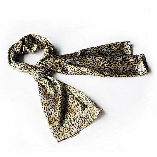 Blando Tangerine Elegant Leopard Print Comfy Silky Scarf/Wrap/Shawl(Small) - Renee Lane Company