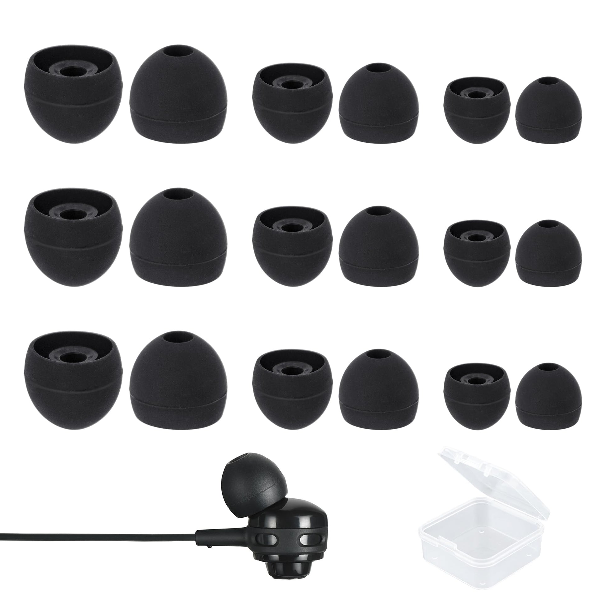 BlingKingdom 9 Pairs Replacement Earbuds Silicone Earbud Tips Earbuds Cap Earbud Cushions for Most in-Ear Earbuds 3 Different Size (S/M/L) - Renee Lane Company