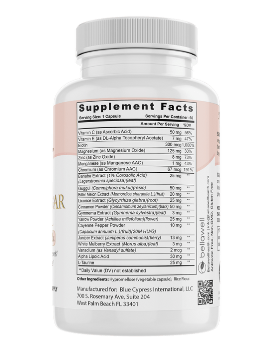 Blood Sugar Balance by Bellawell - Renee Lane Company