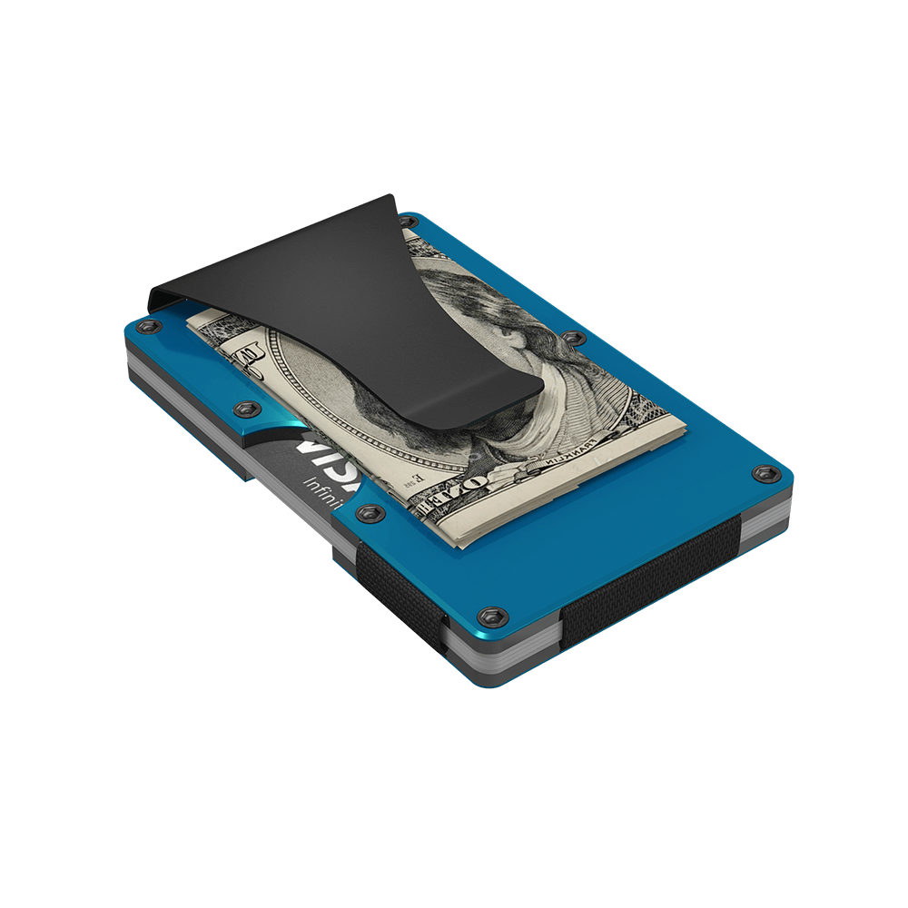 Blue Aluminum Money Clip - Renee Lane Company