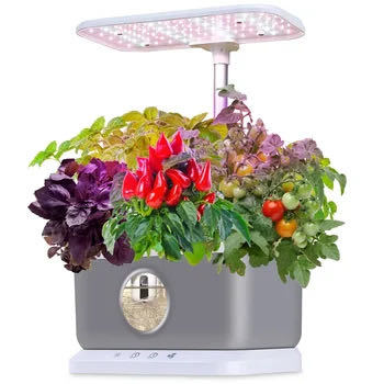 Blue/Grey/Black Home Smart Hydroponics System 6 Pods Indoor Vegetable Herb Flower Garden Kit Mini Aquarium Box with Led Grow Light - Renee Lane Company