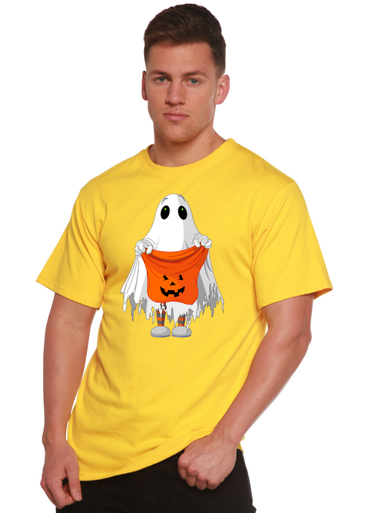 Boo Halloween Men's Bamboo Viscose/Organic Cotton Short Sleeve Graphic T-Shirt - Renee Lane Company