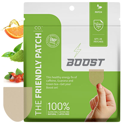 Boost Energy Patches: Caffeine, Guarana Green Tea Transdermal Energy - 28 Pack - Renee Lane Company