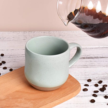 Bosmarlin Large Stoneware Speckled Coffee Mugs Set of 2, Big Tea Cup, 17 Oz, Dishwasher and Microwave Safe - Renee Lane Company