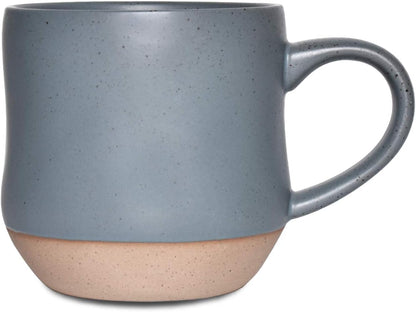 Bosmarlin Large Stoneware Speckled Coffee Mugs Set of 2, Big Tea Cup, 17 Oz, Dishwasher and Microwave Safe - Renee Lane Company