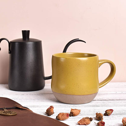 Bosmarlin Large Stoneware Speckled Coffee Mugs Set of 2, Big Tea Cup, 17 Oz, Dishwasher and Microwave Safe - Renee Lane Company