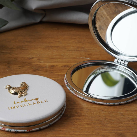 Bramble Farm Chicken Compact Mirror - Renee Lane Company