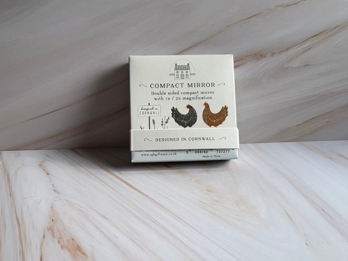 Bramble Farm Chicken Compact Mirror - Renee Lane Company