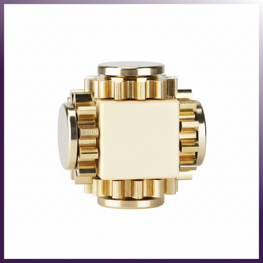 Brass Cube Gears Spinner - Renee Lane Company