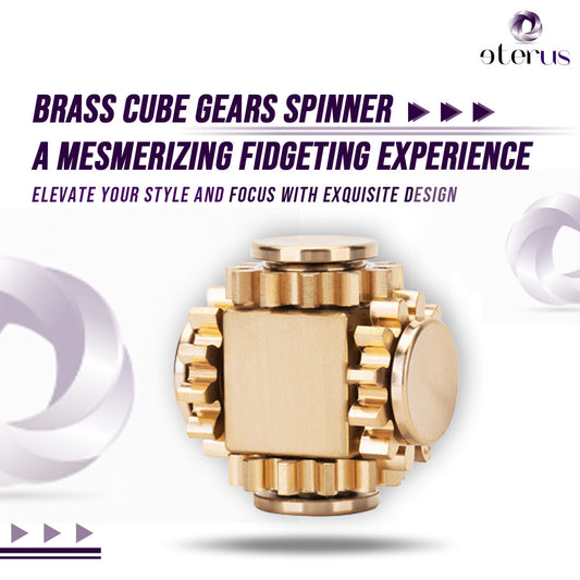 Brass Cube Gears Spinner - Renee Lane Company