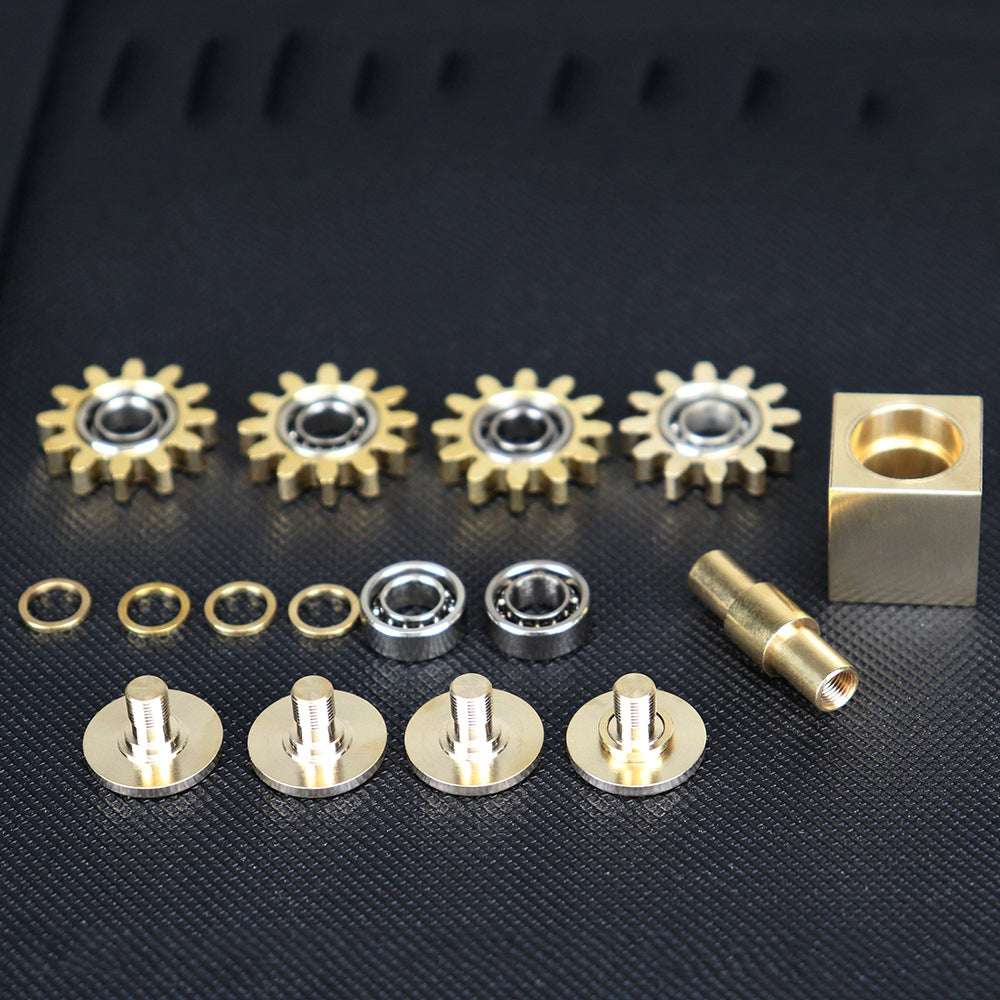Brass Cube Gears Spinner - Renee Lane Company