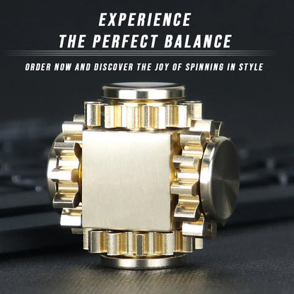 Brass Cube Gears Spinner - Renee Lane Company