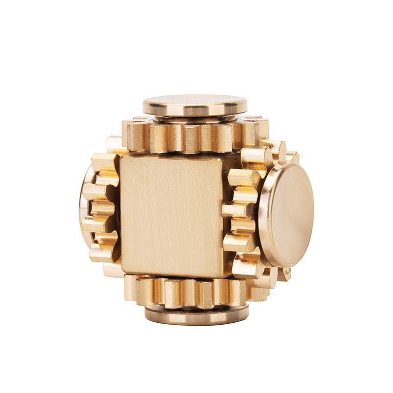Brass Cube Gears Spinner - Renee Lane Company