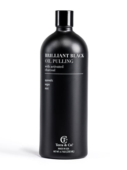 Brilliant Black® Oil Pulling – Ayurvedic Mouthwash for Teeth Whitening, Detox & Gum Health - Renee Lane Company