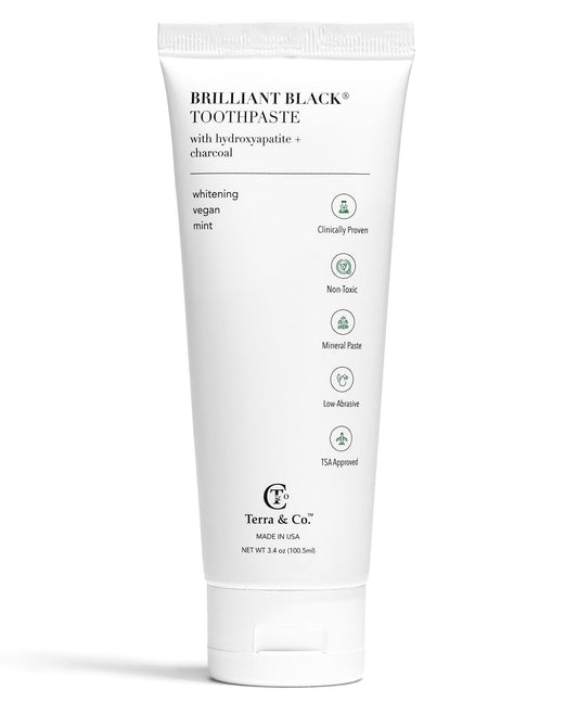 Brilliant Black® Toothpaste | Fluoride-Free Activated Charcoal Whitening – Terra & Co. - Renee Lane Company