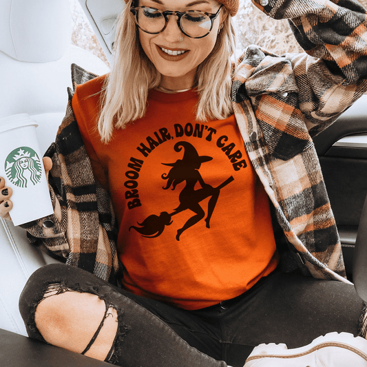 Broom Hair Don't Care T-Shirt - Renee Lane Company