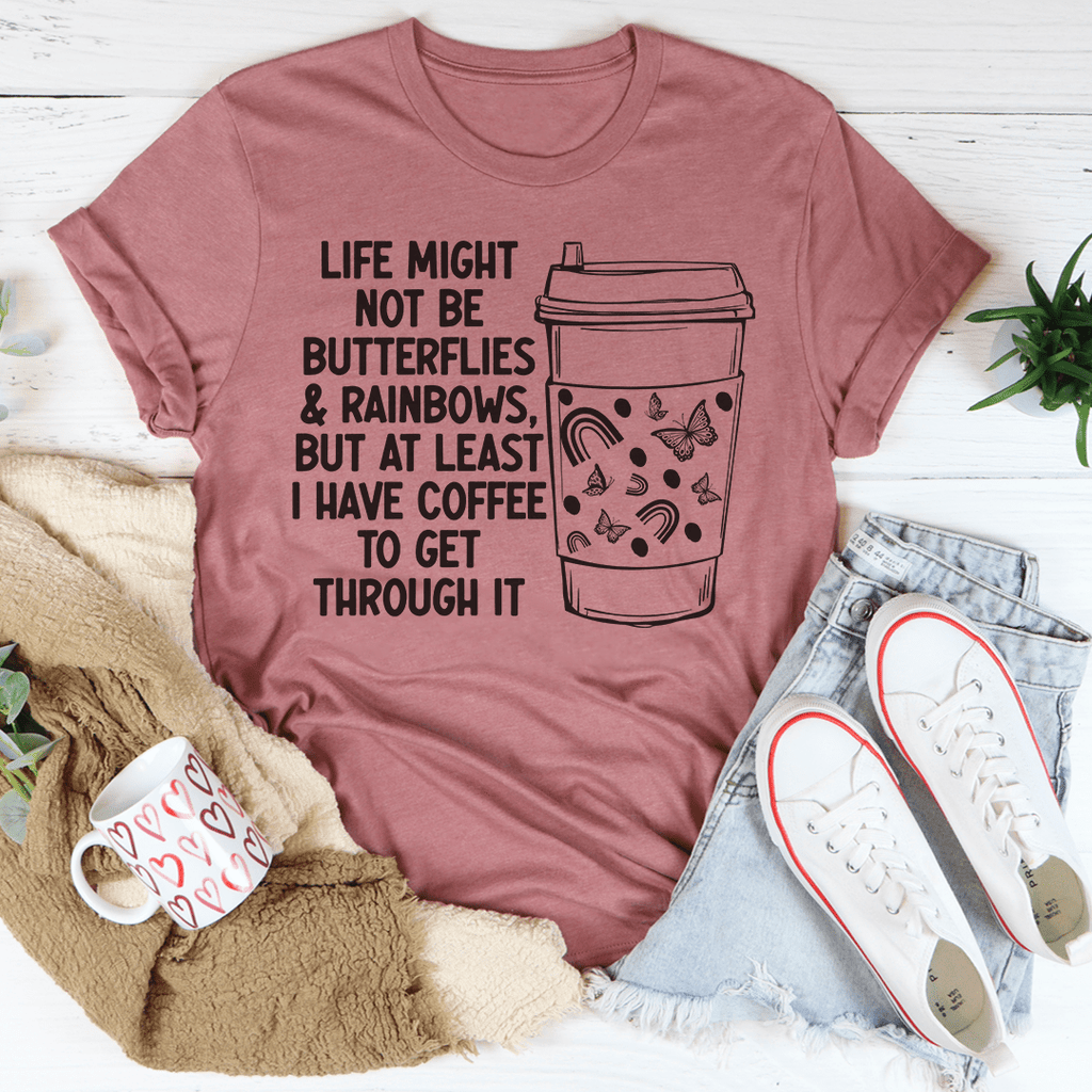 Butterflies And Rainbows T-Shirt - Renee Lane Company